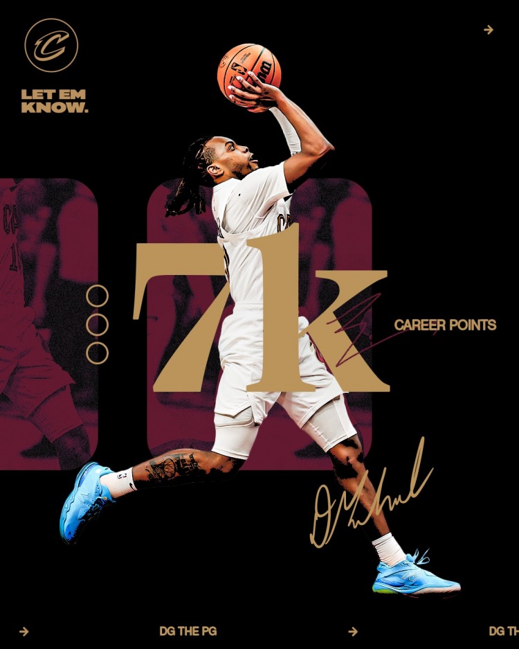  未來可期！加蘭騎士生涯得分達(dá)到7000分 隊(duì)史第11位！