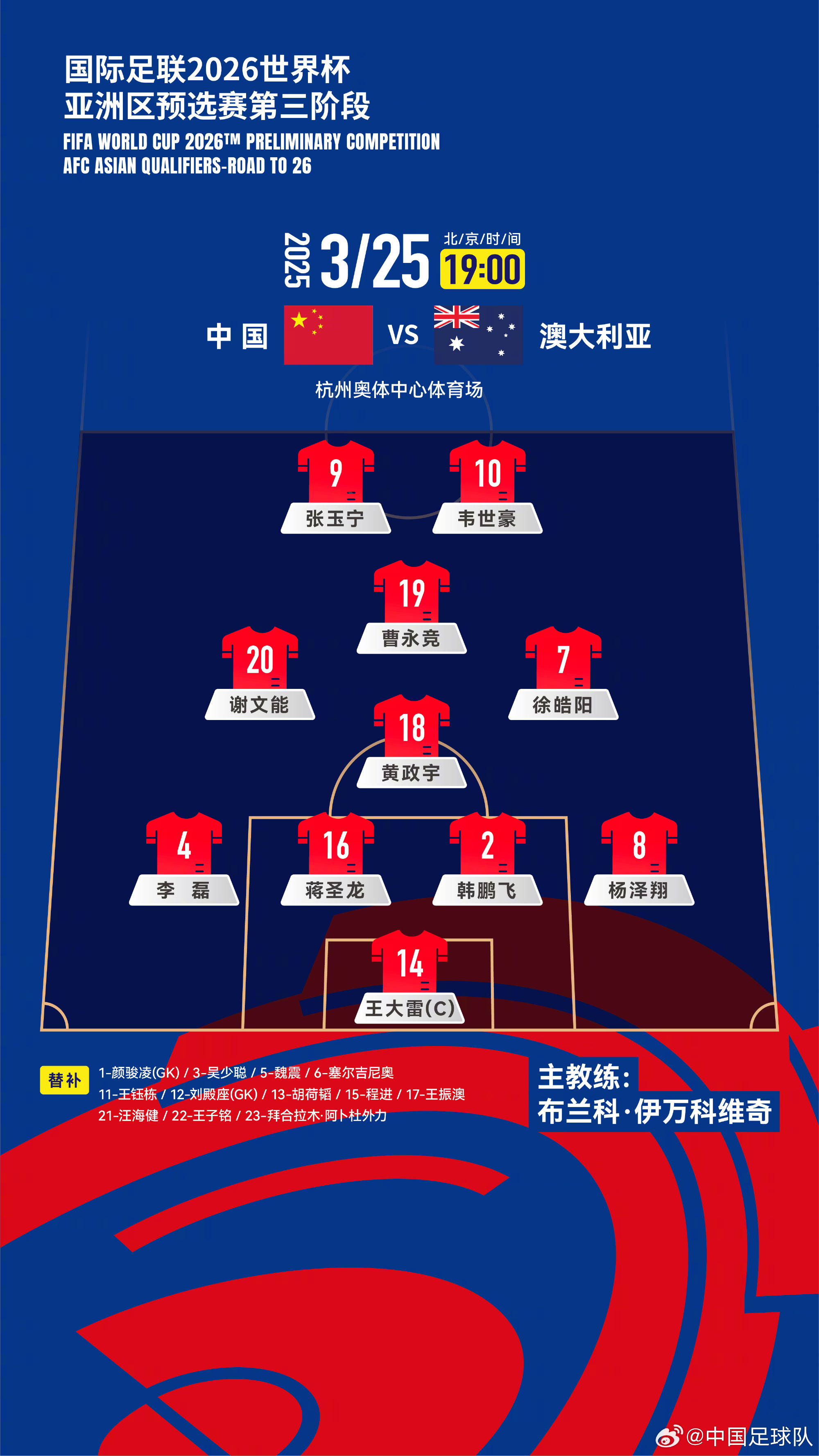  遭伊萬詬??！國足首發(fā)11人聯(lián)賽出場：僅4人鐵主力，楊澤翔0出場