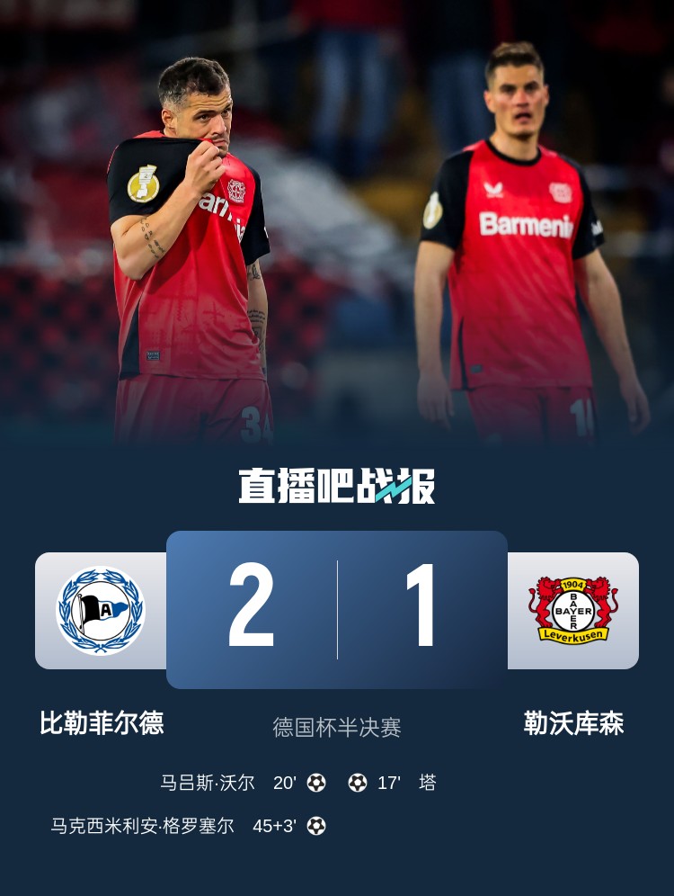  比勒菲爾德是史上第4支晉級(jí)德國(guó)杯決賽的德丙球隊(duì)，此前3隊(duì)未奪冠